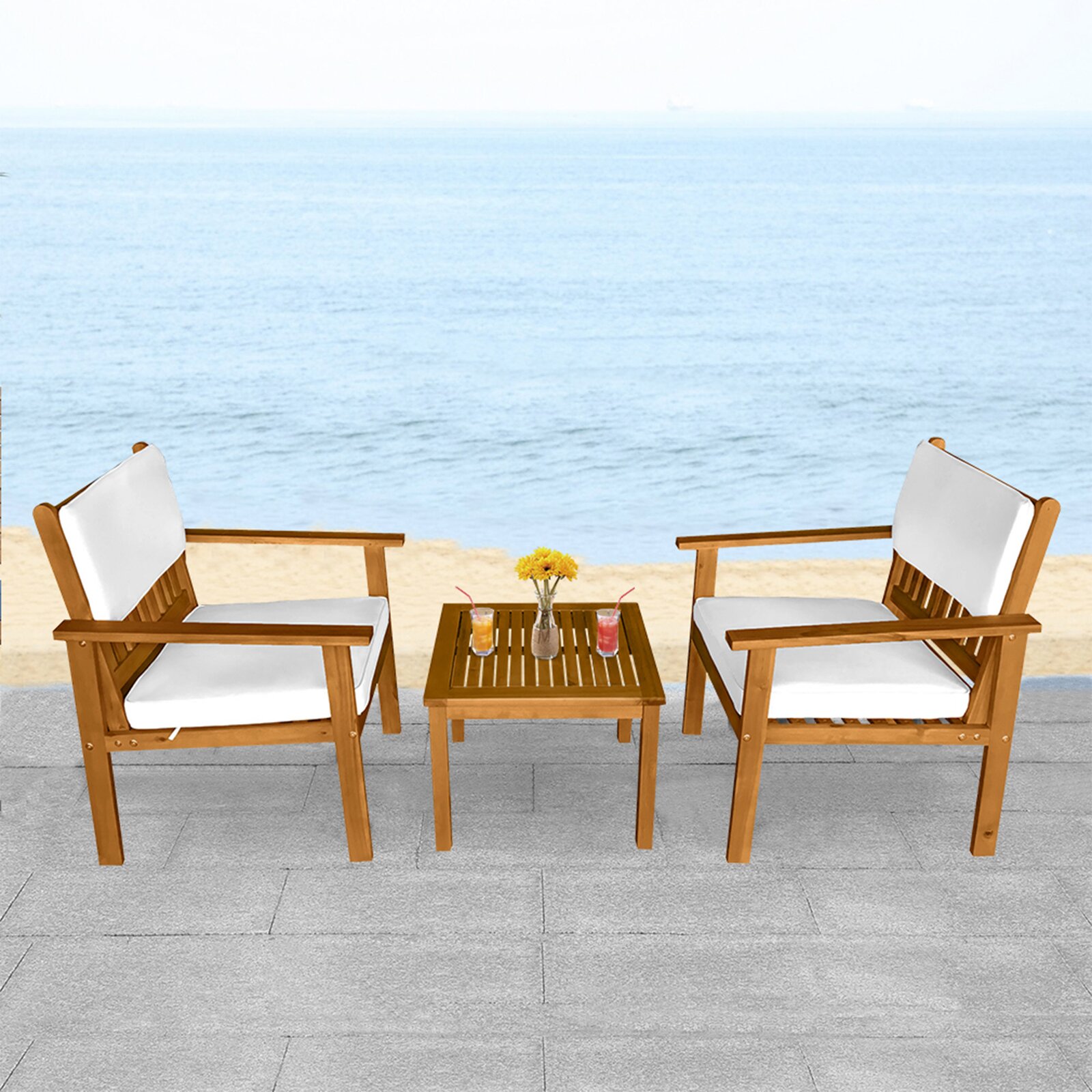Zipcode Design? Elkins Park Solid Wood 2 - Person Seating Group with Cushions & Reviews Zipcode Design? Elkins Park Solid Wood 2 - Person Seating Group with Cushions & Reviews
